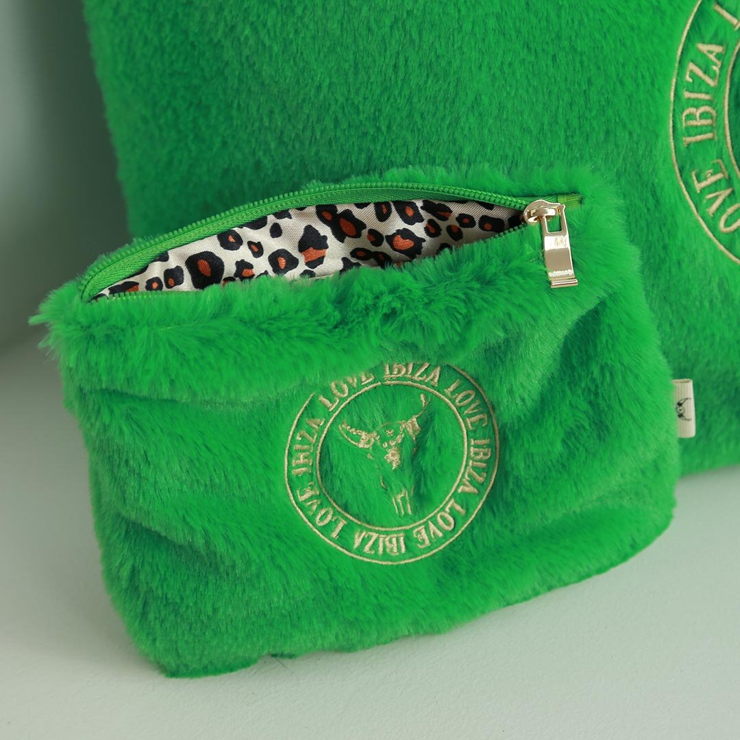 Bag it's so fluffy green - incl. bag in bag