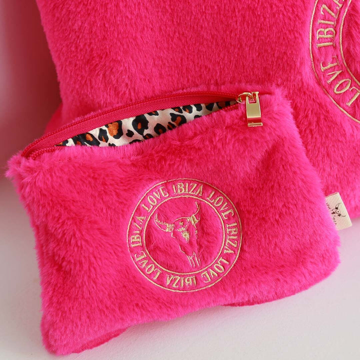 Bag it's so fluffy hot pink - incl. pouch