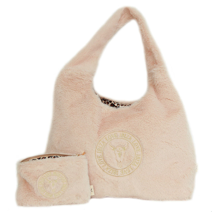 Bag it's so fluffy beige - incl. pouch