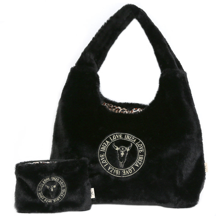 Tasche it's so fluffy black - incl. beutel