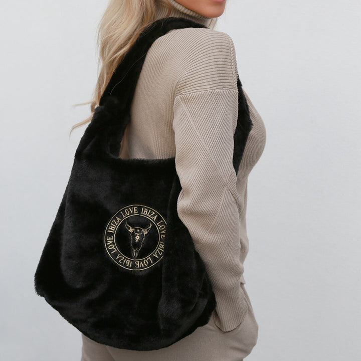 Tasche it's so fluffy black - incl. beutel
