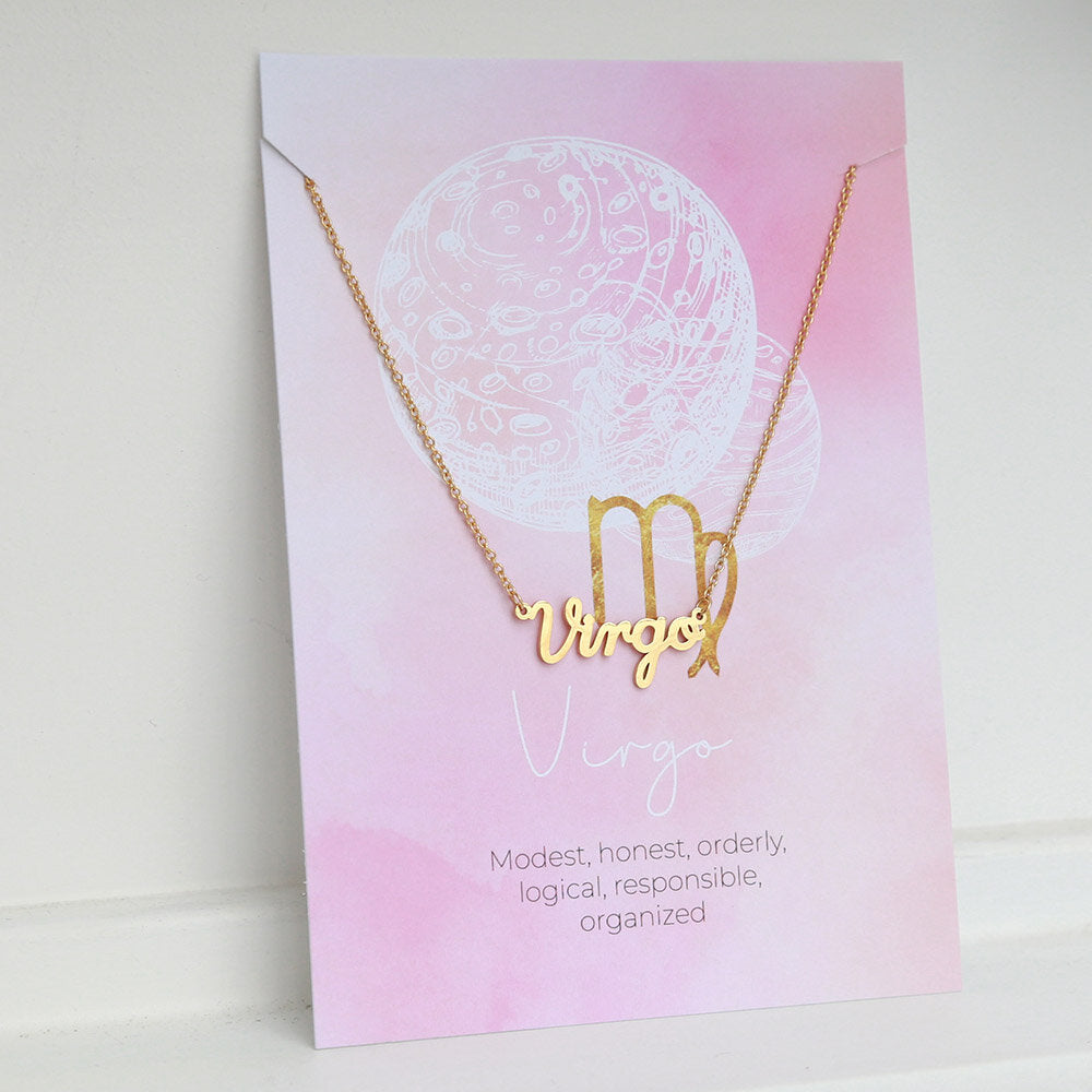 Gold necklace virgo