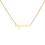 Gold necklace gemini