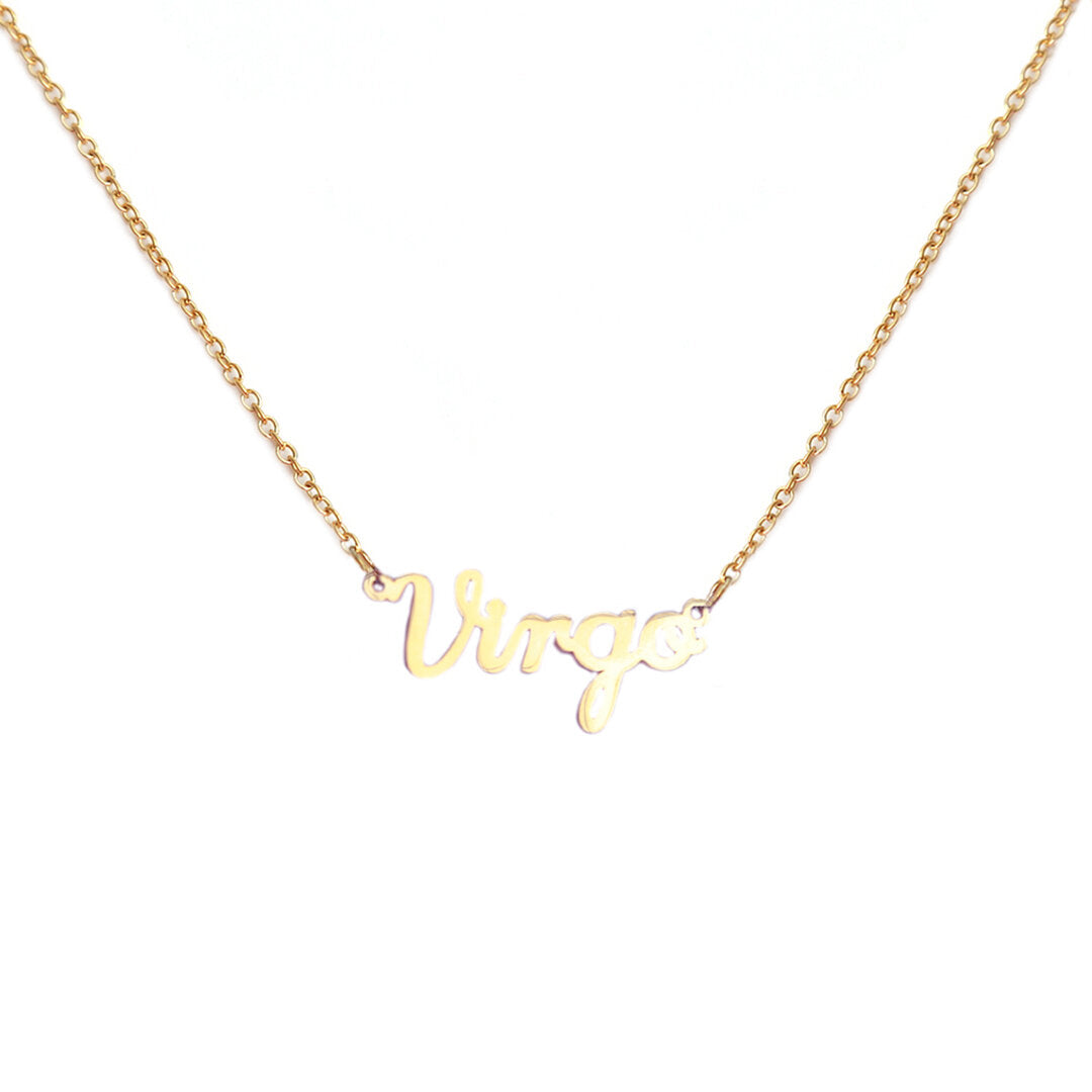 Gold necklace virgo