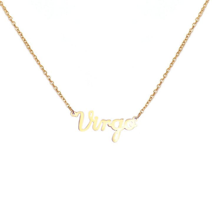 Gold necklace virgo