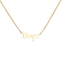 Gold necklace gemini