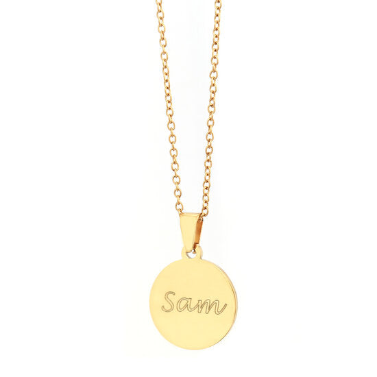 Gegraveerde ketting goud - name