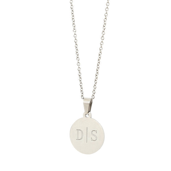 Gegraveerde ketting zilver - 2 initials