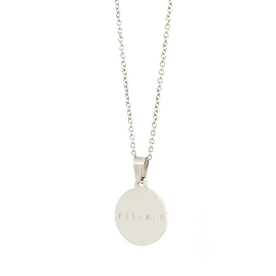 Engraved necklace silver - 4 initials