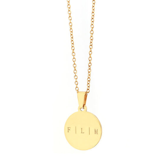 Gegraveerde ketting goud - 3 initials