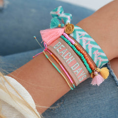 Bracelet Miyuki menthe rose