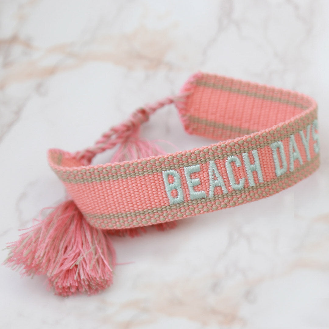 Woven bracelet beach days