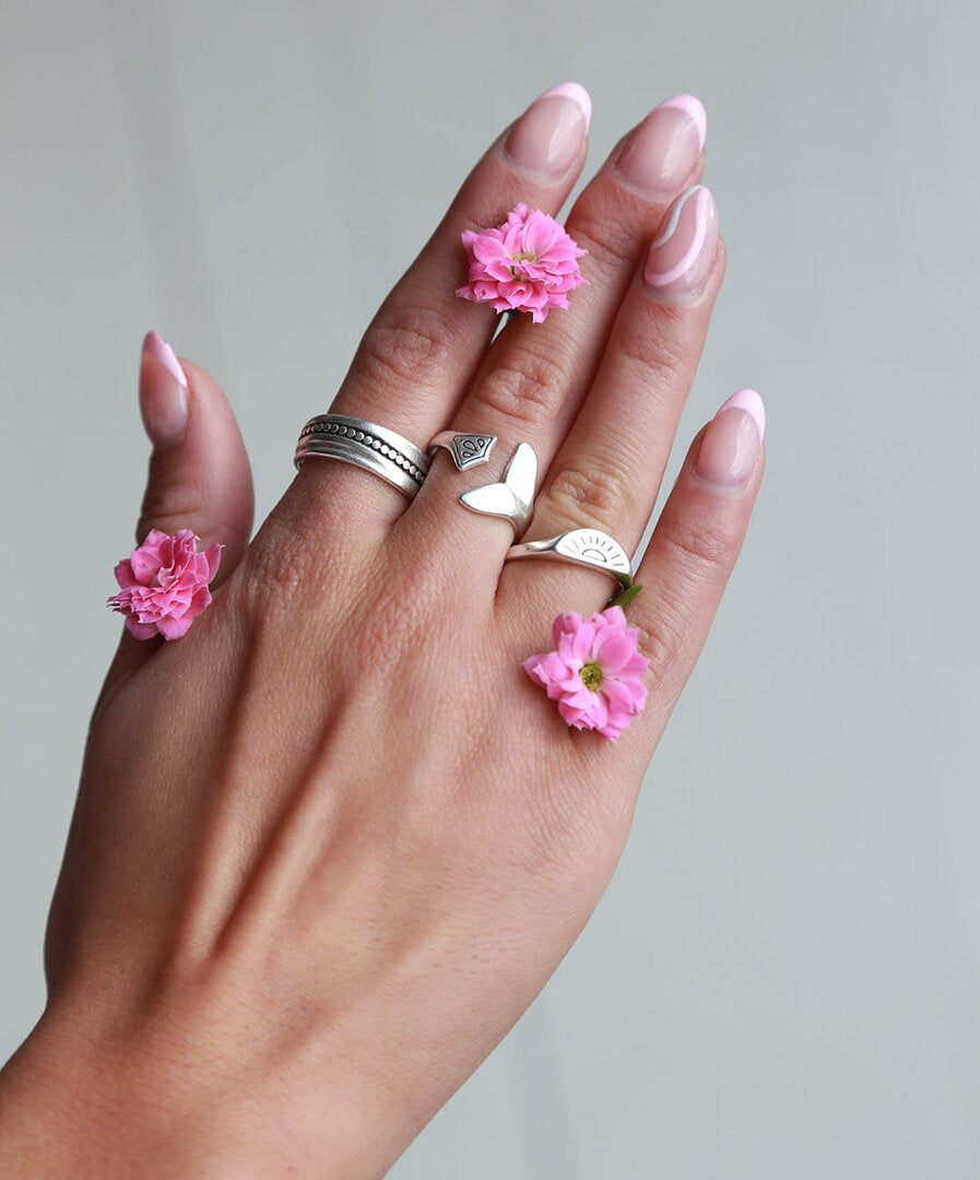 Ring fish zilver