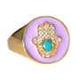 Bague hamsa blanche