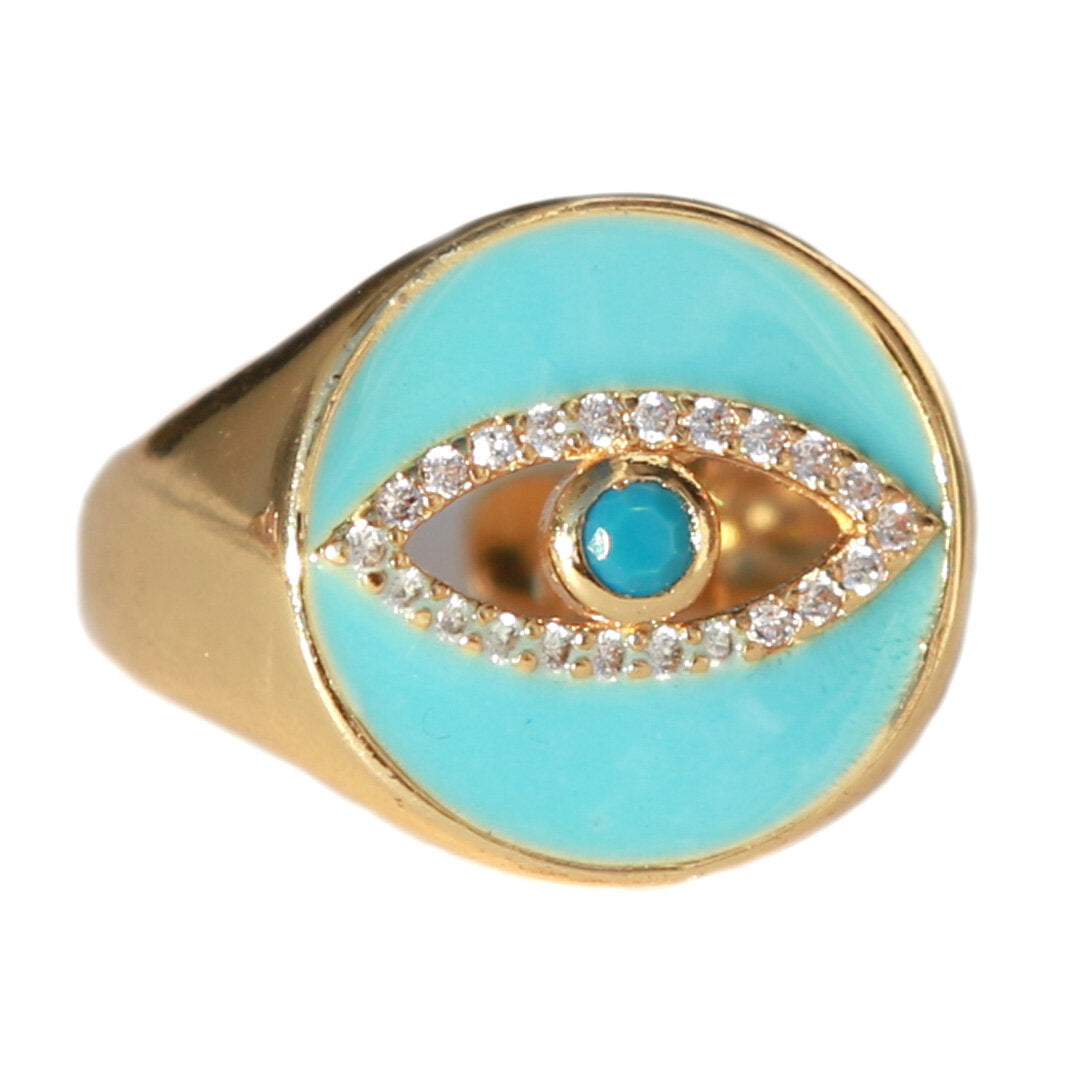 Bague magic eye blue