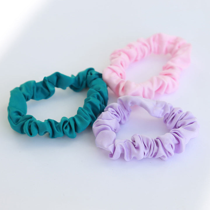 Silky scrunchie set bright pastel