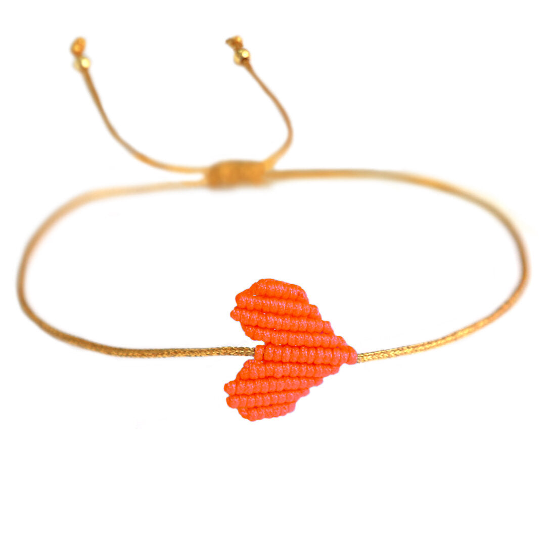 Bracelet orange heart