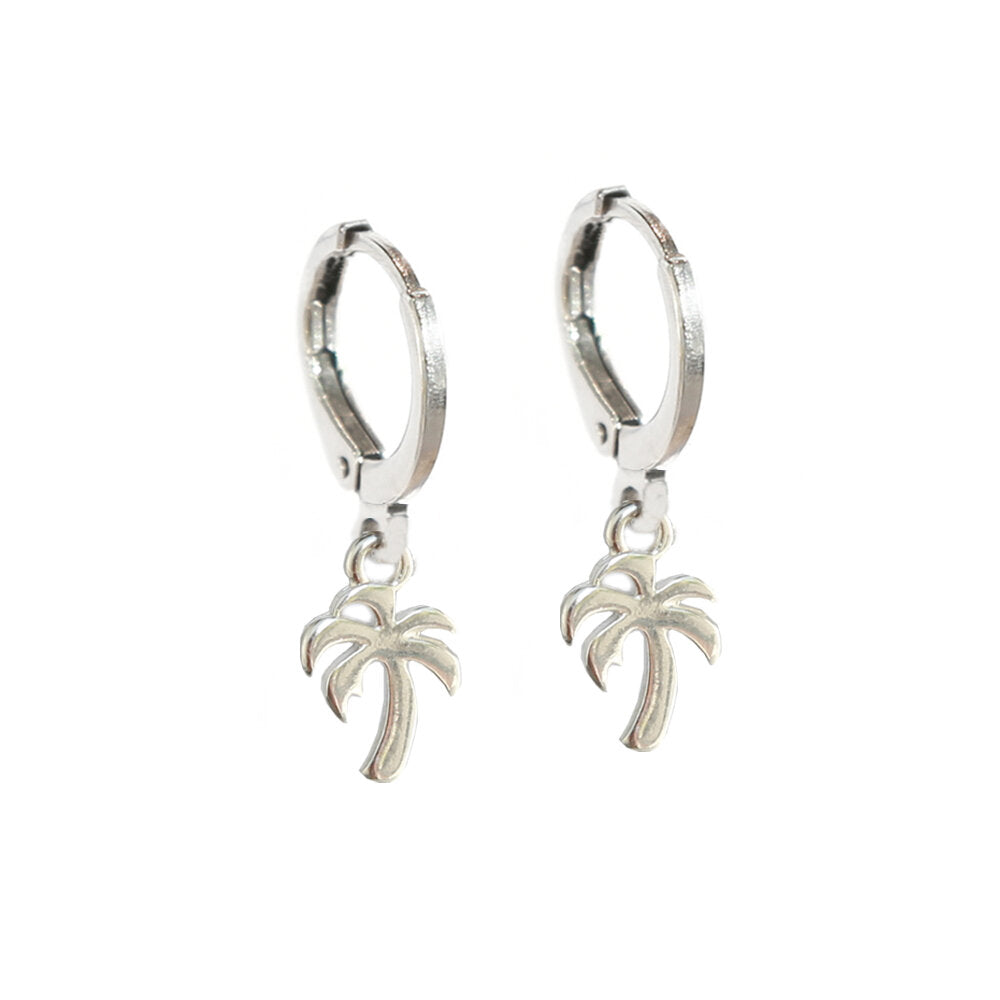 Silver earrings little palm