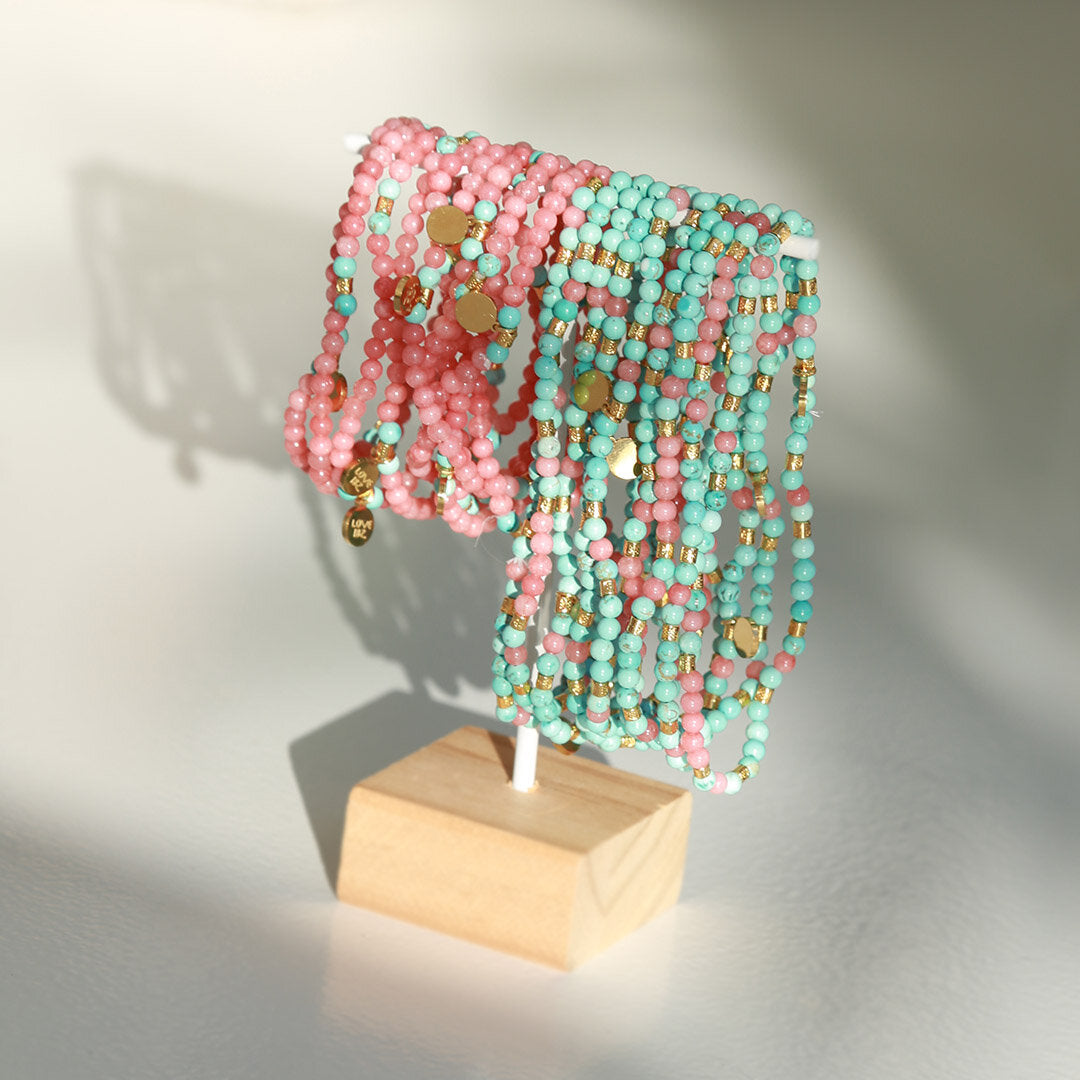 Bracelet Rhodonite gemstone coral