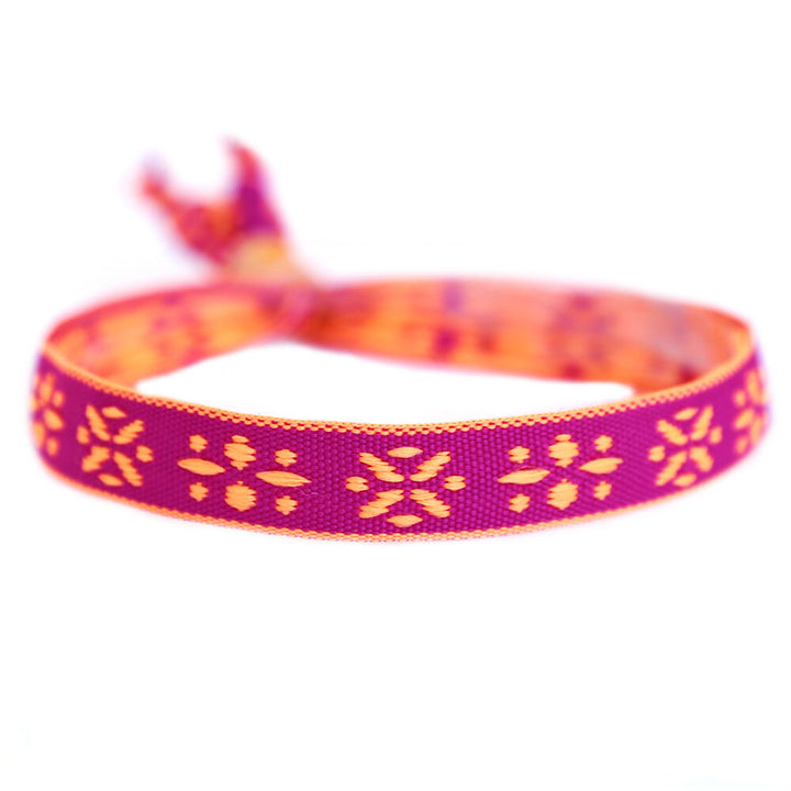 Bracelet tissé purple aztec