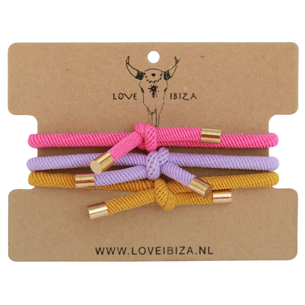 Armbänder set knots bubblegum (set of 3 pcs.)