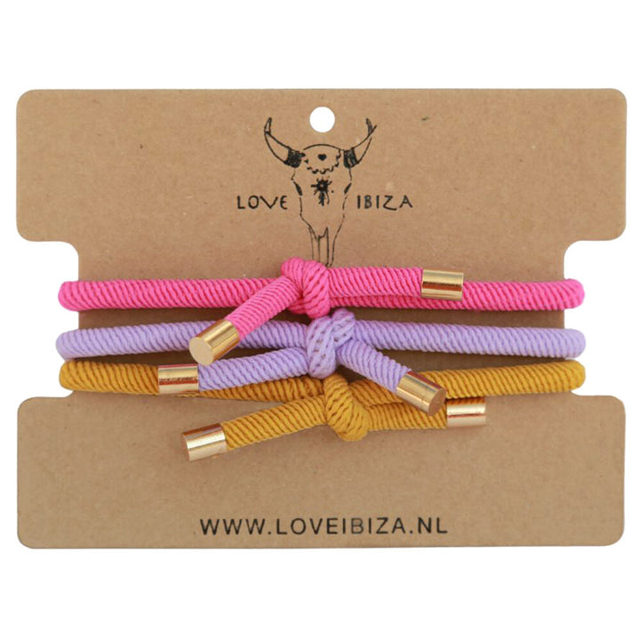 Armbänder set knots bubblegum (set of 3 pcs.)