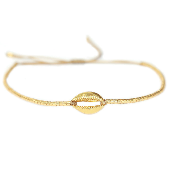 Miyuki bracelet gold shell