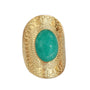 Ring boho white agate gold