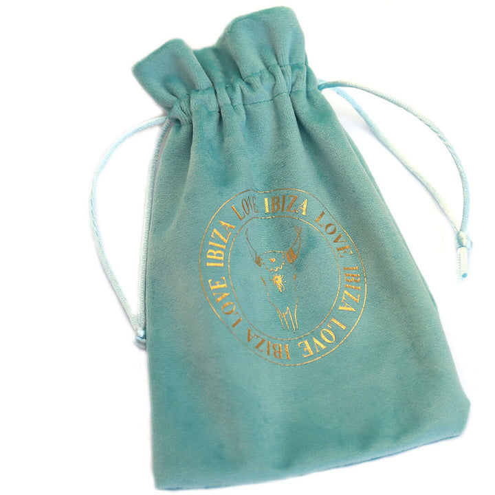 Gift bag velvet sea green