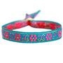 Geweven armbandje flower pink