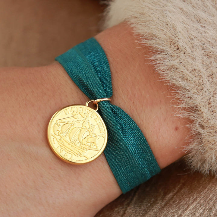 Ibiza bracelet emerald coin