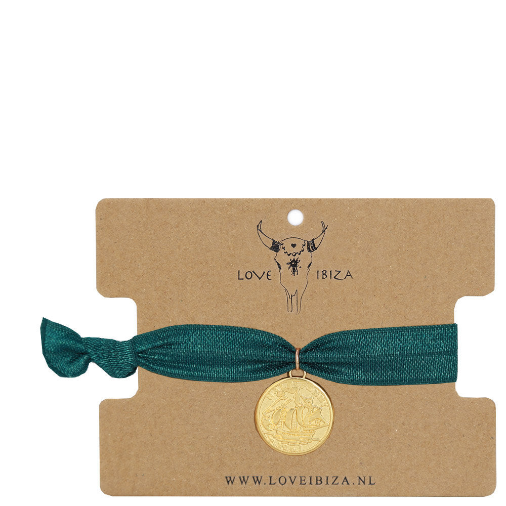 Ibiza armband royal blue coin