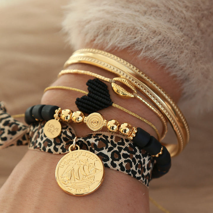 Ibiza armband leopard coin