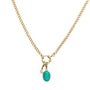 Gouden ketting gemstone little jade