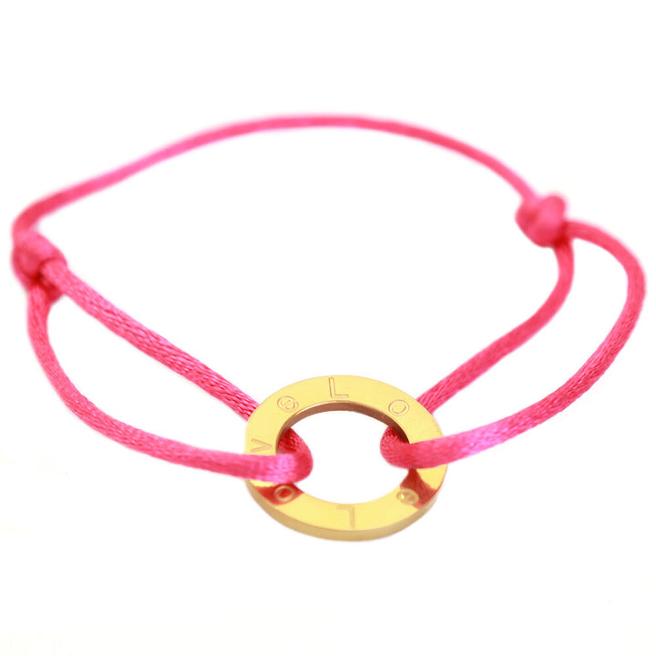 Armband circle love hot pink