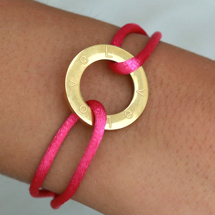 Armband circle love hot pink