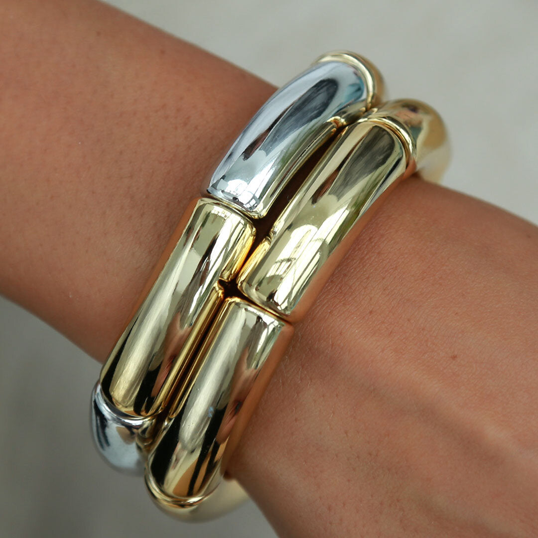Armband penne gold silber