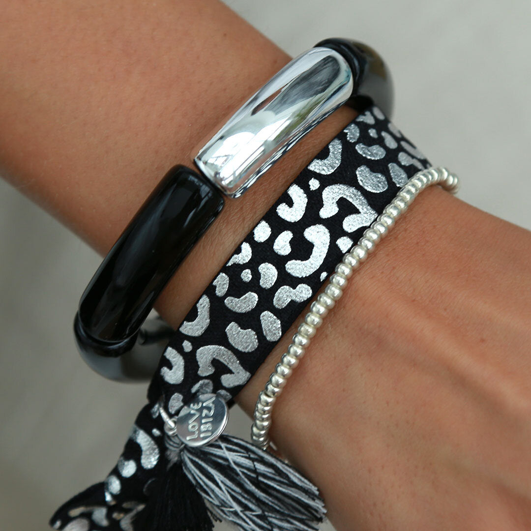 Armband penne black silver