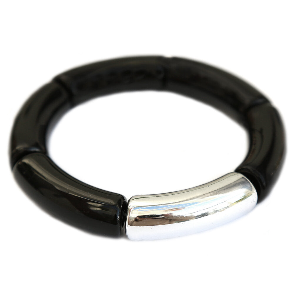 Bracelet penne black silver