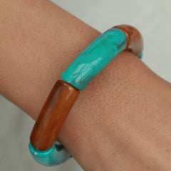 Armband penne braun türkis