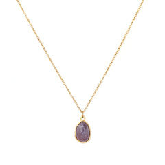 Collar de oro con piedra preciosa amatista