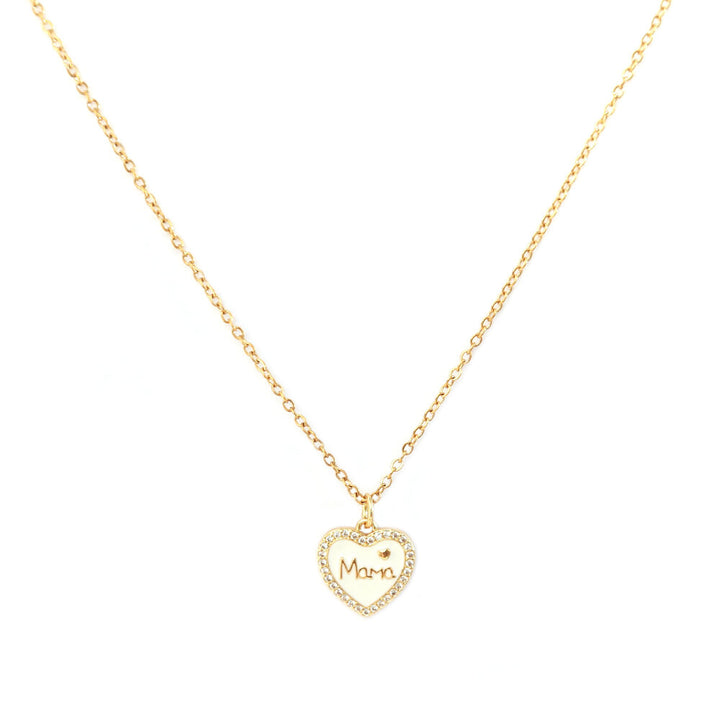 Gold necklace love mama