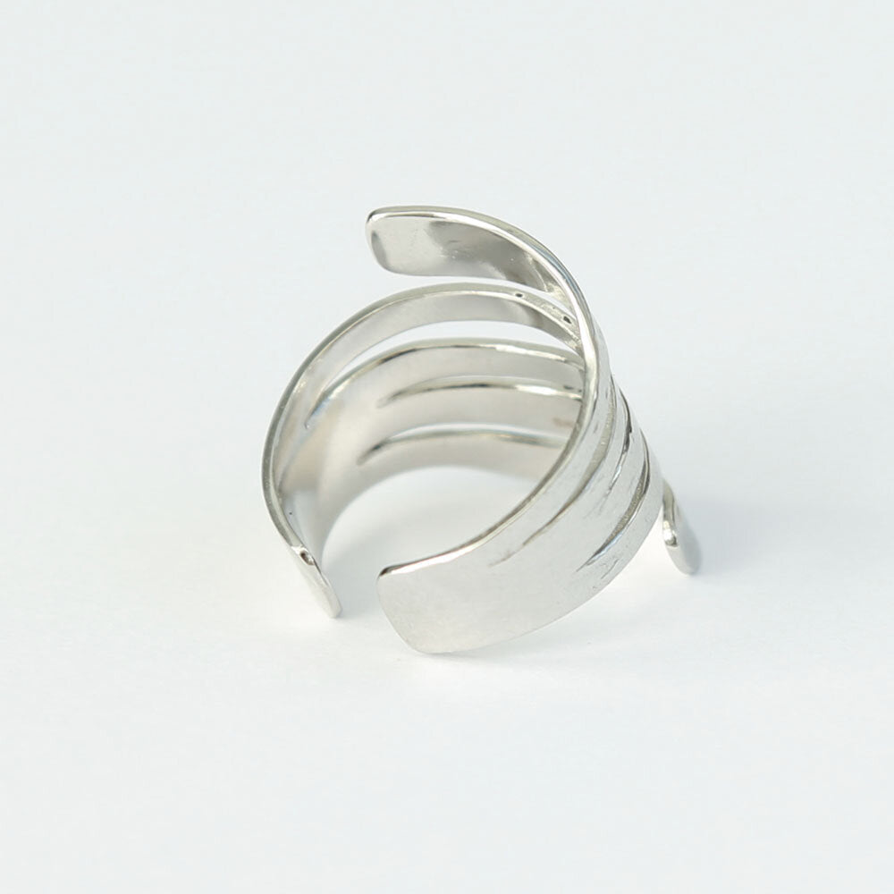 Zilveren ring spiral