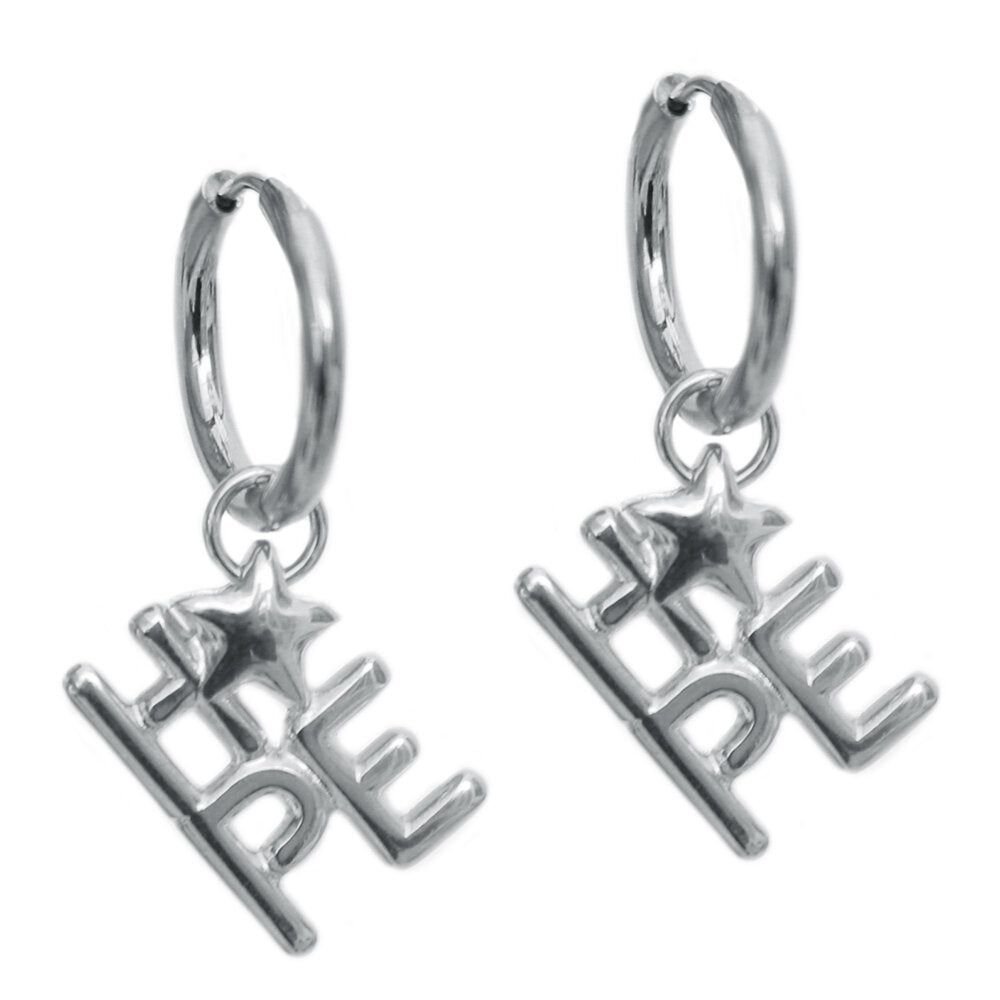 Silver earrings hope