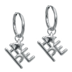Silver earrings hope