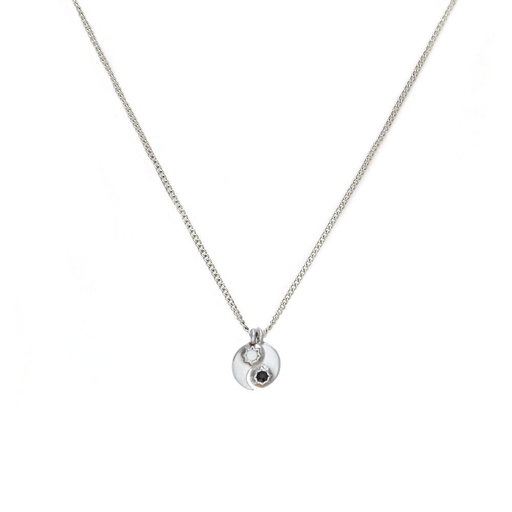 Silver necklace yinyang