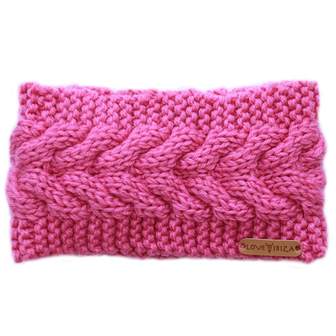 Knitted headband pink