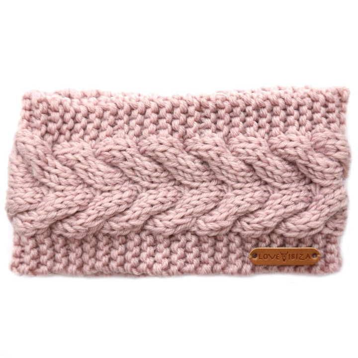 Knitted headband champagne
