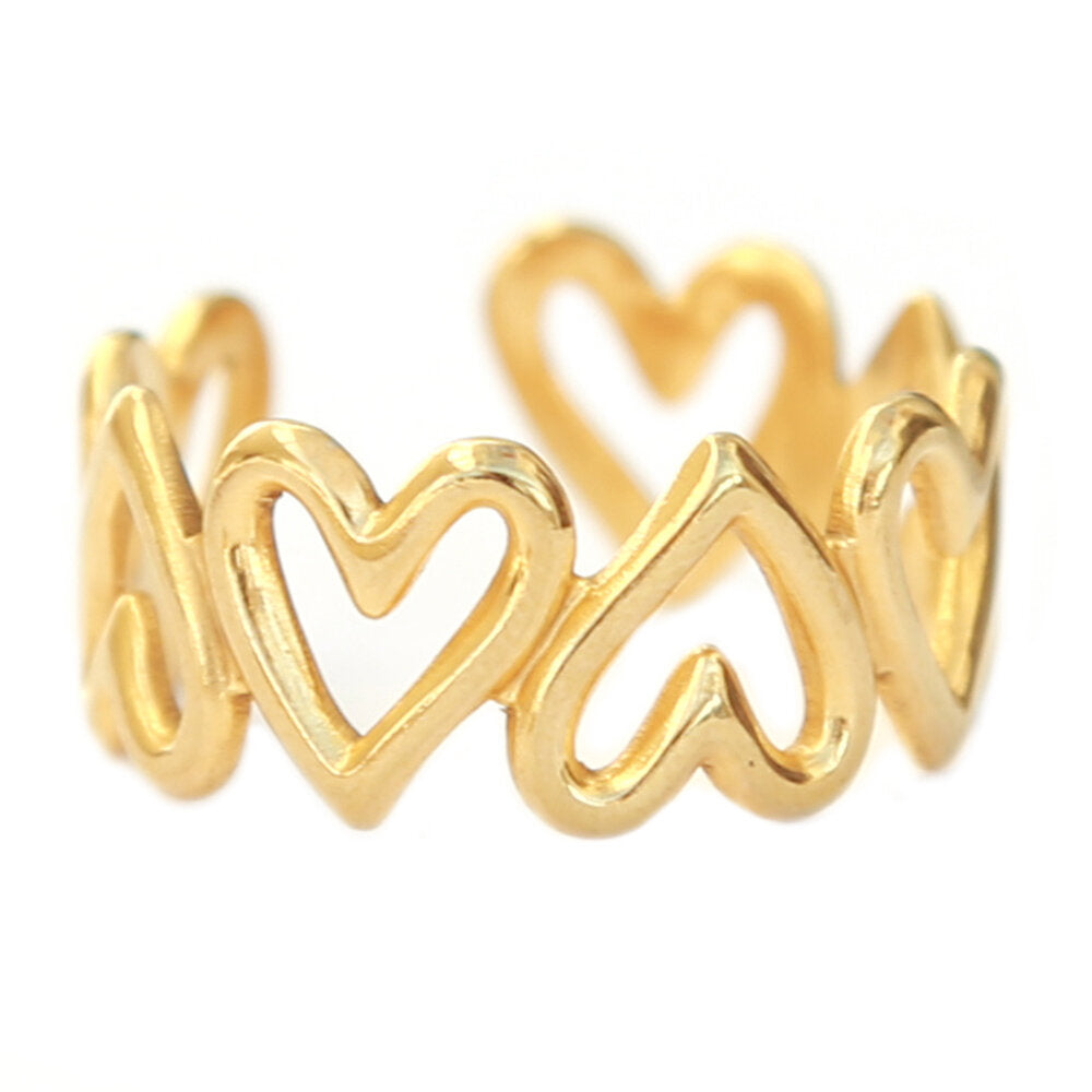 Gouden ring heartbeat