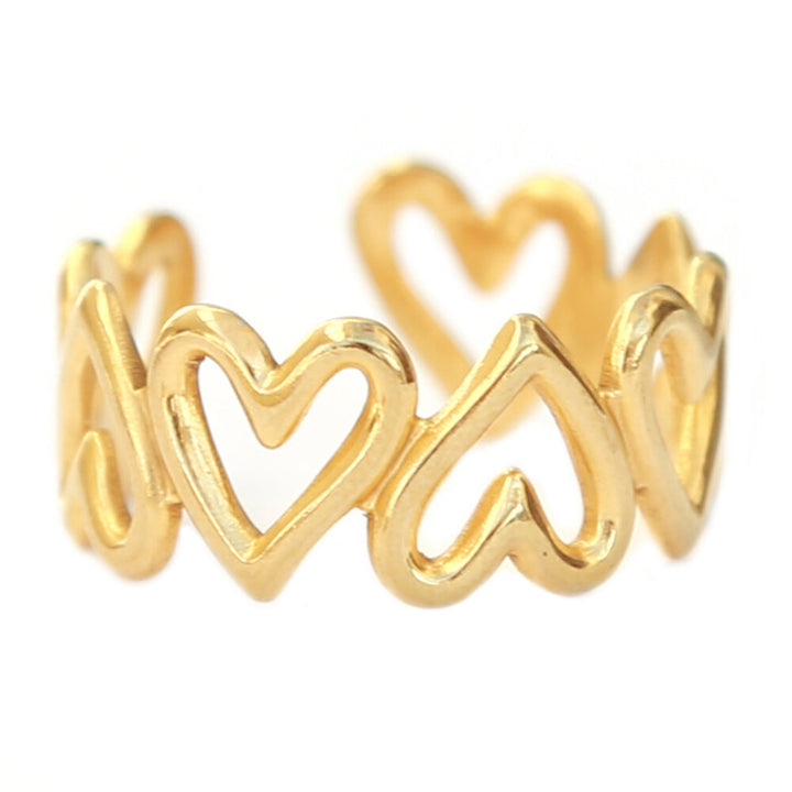 Gouden ring heartbeat